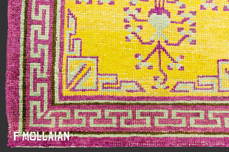 Yellowish Small Khotan Antique Runner Rug n°:A991111